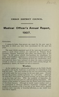 view [Report 1907] / Medical Officer of Health, Alnwick U.D.C.