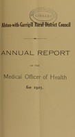 view [Report 1925] / Medical Officer of Health, Alston-with-Garrigill R.D.C.