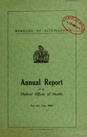 view [Report 1938] / Medical Officer of Health, Altrincham Borough.