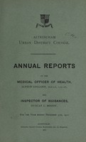 view [Report 1911] / Medical Officer of Health, Altrincham U.D.C.