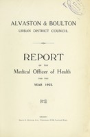 view [Report 1922] / Medical Officer of Health, Alvaston & Boulton U.D.C.