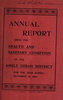 view [Report 1904] / Medical Officer of Health, Amble U.D.C.