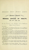 view [Report 1905] / Medical Officer of Health, Amblecote U.D.C.