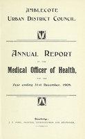 view [Report 1908] / Medical Officer of Health, Amblecote U.D.C.