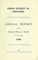 view [Report 1926] / Medical Officer of Health, Ambleside U.D.C.