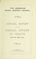 view [Report 1914] / Medical Officer of Health, Amersham R.D.C.