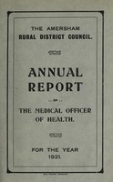 view [Report 1921] / Medical Officer of Health, Amersham R.D.C.