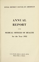 view [Report 1952] / Medical Officer of Health, Amersham R.D.C.