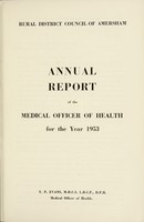 view [Report 1953] / Medical Officer of Health, Amersham R.D.C.