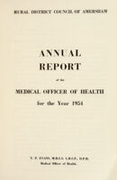 view [Report 1954] / Medical Officer of Health, Amersham R.D.C.