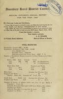 view [Report 1941] / Medical Officer of Health, Amesbury R.D.C.