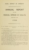 view [Report 1950] / Medical Officer of Health, Amesbury R.D.C.