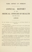 view [Report 1953] / Medical Officer of Health, Amesbury R.D.C.