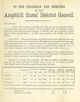 view [Report 1899] / Medical Officer of Health, Ampthill R.D.C.