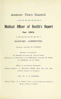 view [Report 1913] / Medical Officer of Health, Andover Borough.