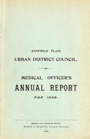 view [Report 1899] / Medical Officer of Health, Annfield Plain U.D.C.