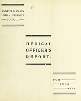 view [Report 1909] / Medical Officer of Health, Annfield Plain U.D.C.
