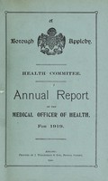 view [Report 1919] / Medical Officer of Health, Appleby Borough.