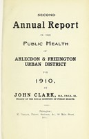 view [Report 1910] / Medical Officer of Health, Arlecdon & Frizington U.D.C.