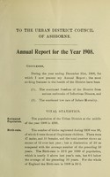 view [Report 1908] / Medical Officer of Health, Ashborne U.D.C.