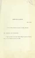 view [Report 1922] / Medical Officer of Health, Ashby Woulds U.D.C.