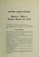 view [Report 1909] / Medical Officer of Health, Ashford U.D.C.