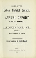 view [Report 1901] / Medical Officer of Health, Ashington U.D.C.