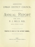 view [Report 1910] / Medical Officer of Health, Ashington U.D.C.