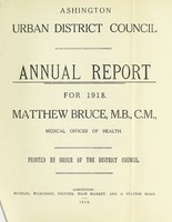 view [Report 1918] / Medical Officer of Health, Ashington U.D.C.