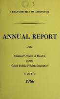 view [Report 1966] / Medical Officer of Health, Ashington U.D.C.