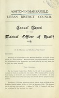 view [Report 1922] / Medical Officer of Health, Ashton-in-Makerfield U.D.C.