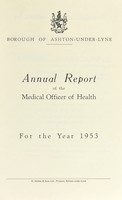 view [Report 1953] / Medical Officer of Health, Ashton-under-Lyne Borough.