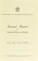 view [Report 1958] / Medical Officer of Health, Ashton-under-Lyne Borough.