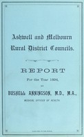 view [Report 1894] / Medical Officer of Health, Ashwell & Melbourn R.D.C.'s.