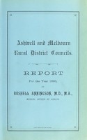 view [Report 1895] / Medical Officer of Health, Ashwell & Melbourn R.D.C.'s.