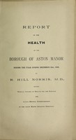 view [Report 1909] / Medical Officer of Health, Aston Manor Borough.