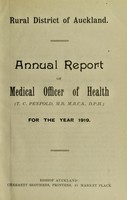 view [Report 1919] / Medical Officer of Health, Auckland R.D.C.