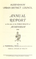 view [Report 1939] / Medical Officer of Health, Audenshaw U.D.C.