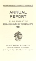 view [Report 1954] / Medical Officer of Health, Audenshaw U.D.C.