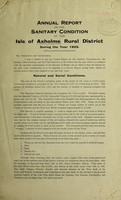 view [Report 1925] / Medical Officer of Health, Isle of Axholme R.D.C.