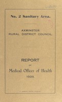 view [Report 1938] / Medical Officer of Health, Axminster U.D.C.