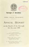 view [Report 1943] / Medical Officer of Health, Aylesbury Borough.