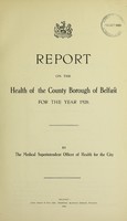 view [Report 1928] / Medical Officer of Health, Belfast County Borough.