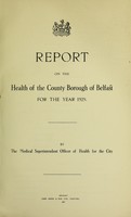 view [Report 1929] / Medical Officer of Health, Belfast County Borough.