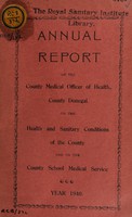 view [Report 1940] / County Medical Officer of Health, County Donegal.