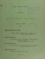 view [Report 1951] / Medical Officer of Health, Aberaeron / Aberayron R.D.C.