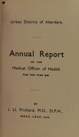 view [Report 1938] / Medical Officer of Health, Aberdare U.D.C.