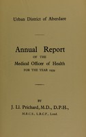 view [Report 1939] / Medical Officer of Health, Aberdare U.D.C.