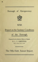 view [Report 1938] / Medical Officer of Health, Abergavenny Borough.