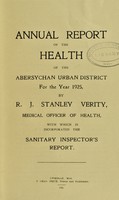 view [Report 1925] / Medical Officer of Health, Abersychan Local Board / U.D.C.